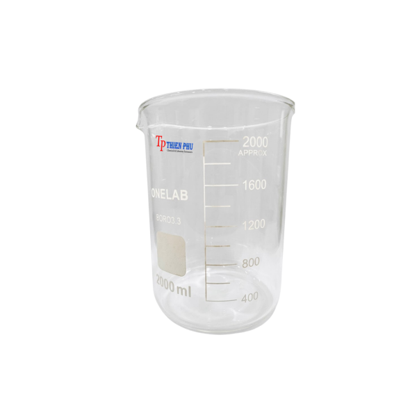 Cốc thủy tinh thí nghiệm (Beaker) dạng thấp- 2LIT
